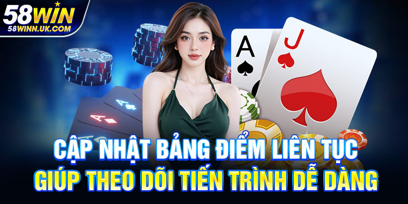 Cập nhật bảng điểm liên tục, giúp theo dõi tiến trình dễ dàng