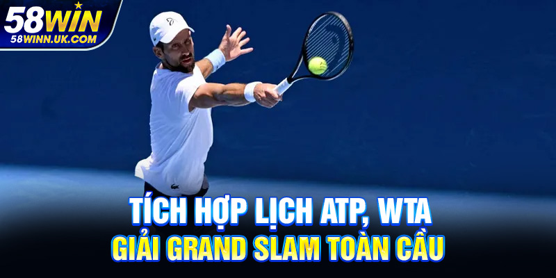 Tích hợp lịch ATP, WTA, giải Grand Slam toàn cầu